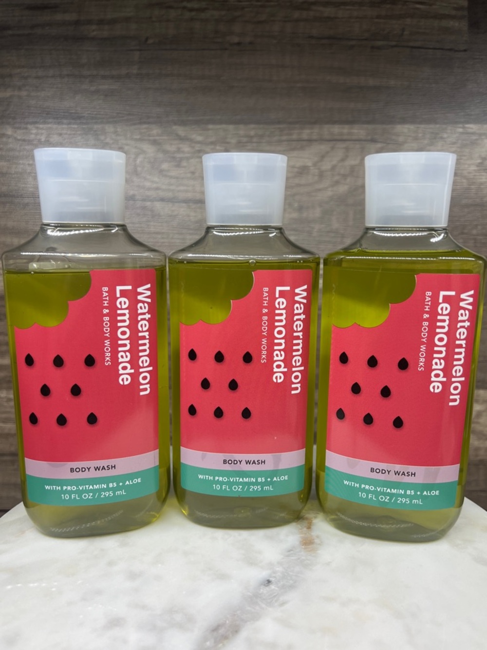 Bath & Body Works Watermelon Lemonade Body Wash – Bundle Lot Set of 3 Full Size